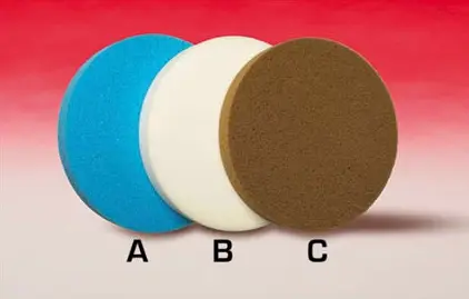 Dischi spugna blu, bianco e tabacco per fratassatrice